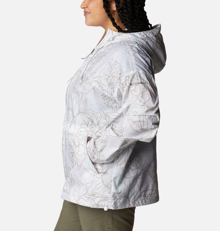 Women's Columbia Alpine Chill Windbreaker Jackets White | Plus Size CA-R0LA6